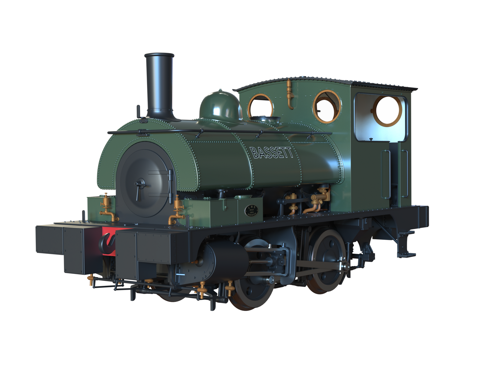 Ellis Clark Trains O Gauge E1043 L&Y Class 21 Pug, Bottle Green, 'Bassett' (pre-order)