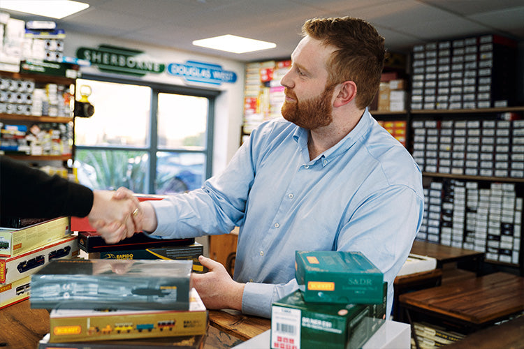 Our buying manager, Will, purchasing a model railway collection.