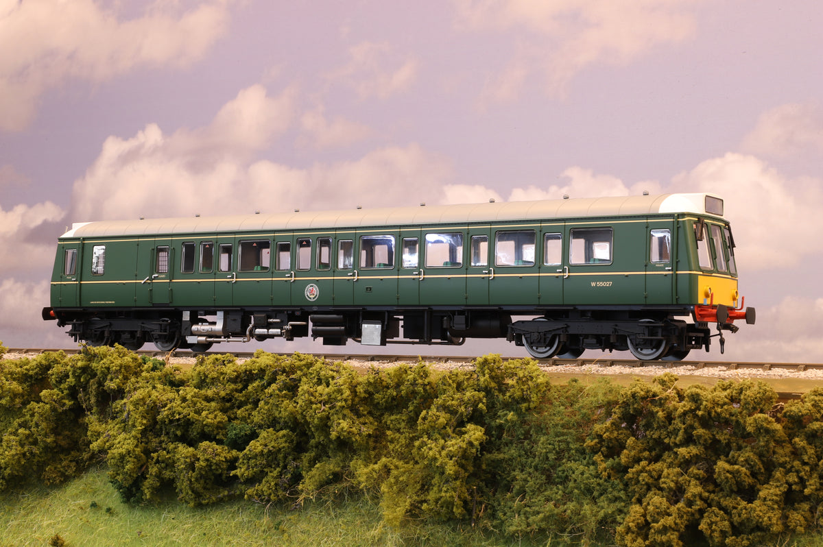 Dapol Finescale O Gauge Class 121 Railcar No. W55027 BR Green (Small Yellow Panels)