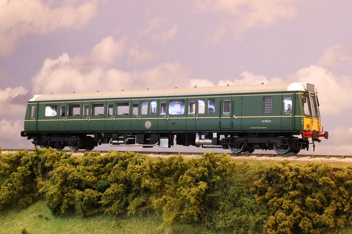 Dapol Finescale O Gauge Class 121 Railcar No. W55027 BR Green (Small Yellow Panels)