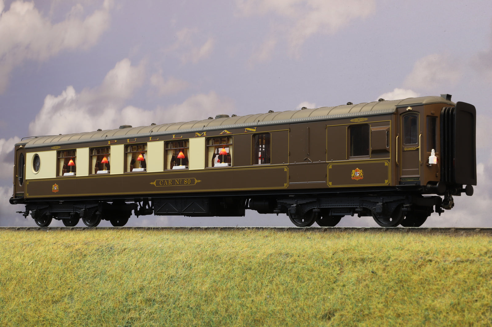Darstaed D25-05D Finescale O Gauge All Steel Type K Pullman Brake 3rd Coach 'Car No.80'