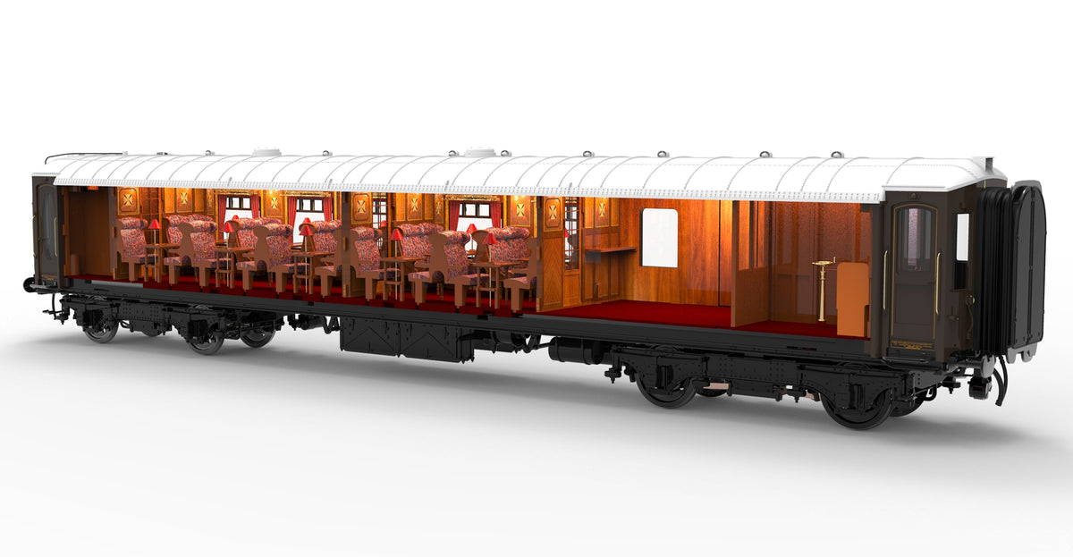 Darstaed D25-02C Finescale O Gauge All Steel Type K Pullman Kitchen 3rd Coach &#39;70&#39; (Pre-order)