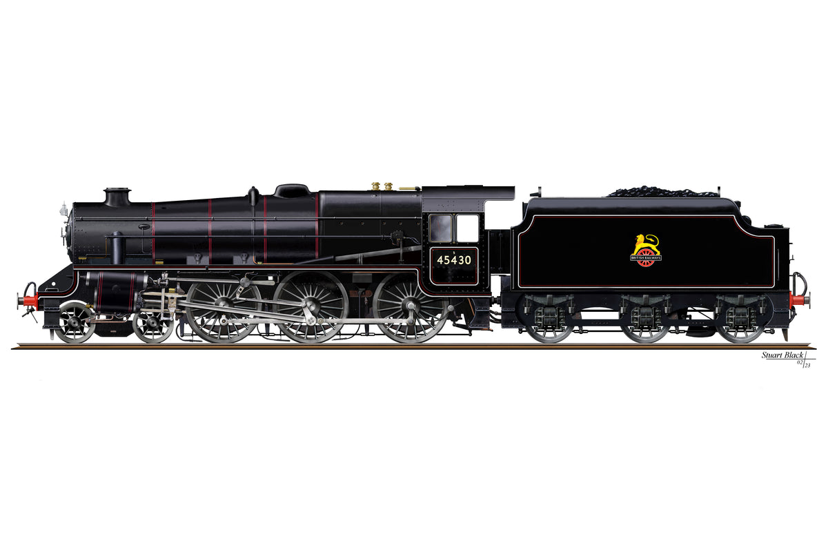 Ellis Clark Trains E1003 O Gauge Stanier Class 5 4-6-0 &quot;Black 5&quot;, Early BR Lined, &#39;45430&#39; with Welded Tender (pre-order)