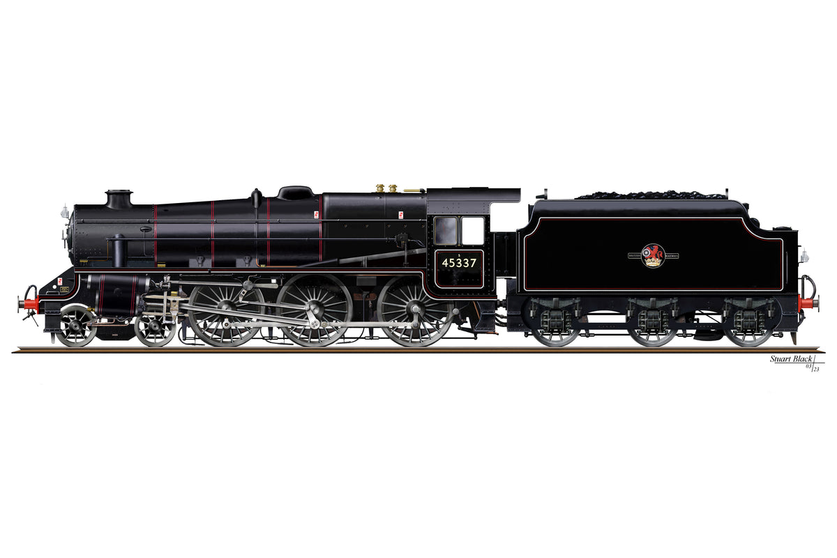 Ellis Clark Trains E1005A O Gauge Stanier Class 5 4-6-0 &quot;Black 5&quot;, Late BR Lined, &#39;45337&#39; with Welded Tender (pre-order)