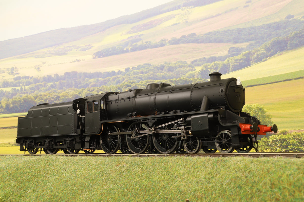 Ellis Clark Trains E1010US O Gauge Stanier Class 5 4-6-0 &quot;Black 5&quot;, Plain Black, &#39;Un-numbered&#39;, Riveted Tender, DCC Sound