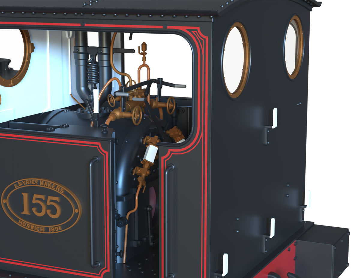 Ellis Clark Trains O Gauge E1040 L&amp;Y Class 21 Pug, L&amp;Y Lined Black &#39;155&#39; (pre-order)