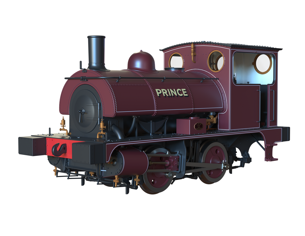 Ellis Clark Trains O Gauge E1044 L&amp;Y Class 21 Pug, United Glass Bottle Manufacturers Ltd, Wine Red, Ex 11243, &#39;Prince&#39; (pre-order)