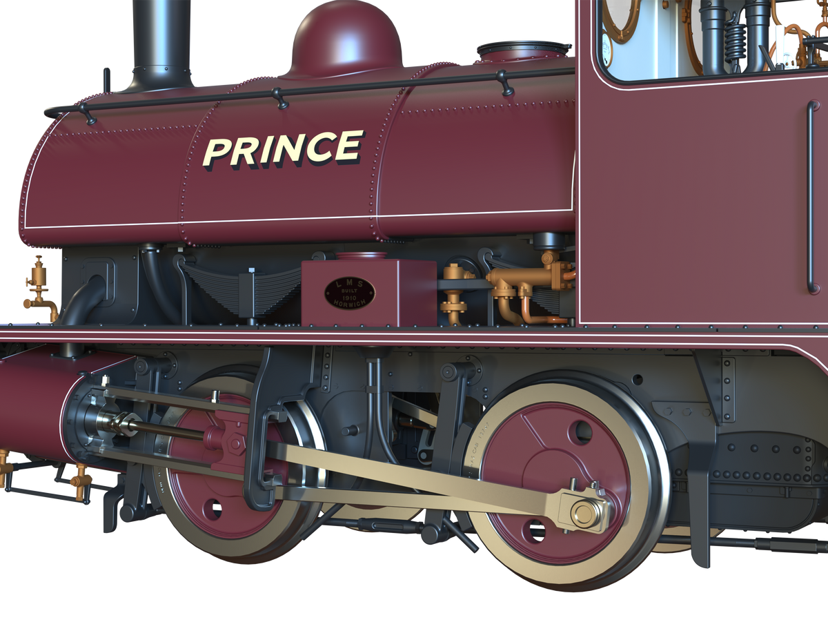 Ellis Clark Trains O Gauge E1044 L&amp;Y Class 21 Pug, United Glass Bottle Manufacturers Ltd, Wine Red, Ex 11243, &#39;Prince&#39; (pre-order)