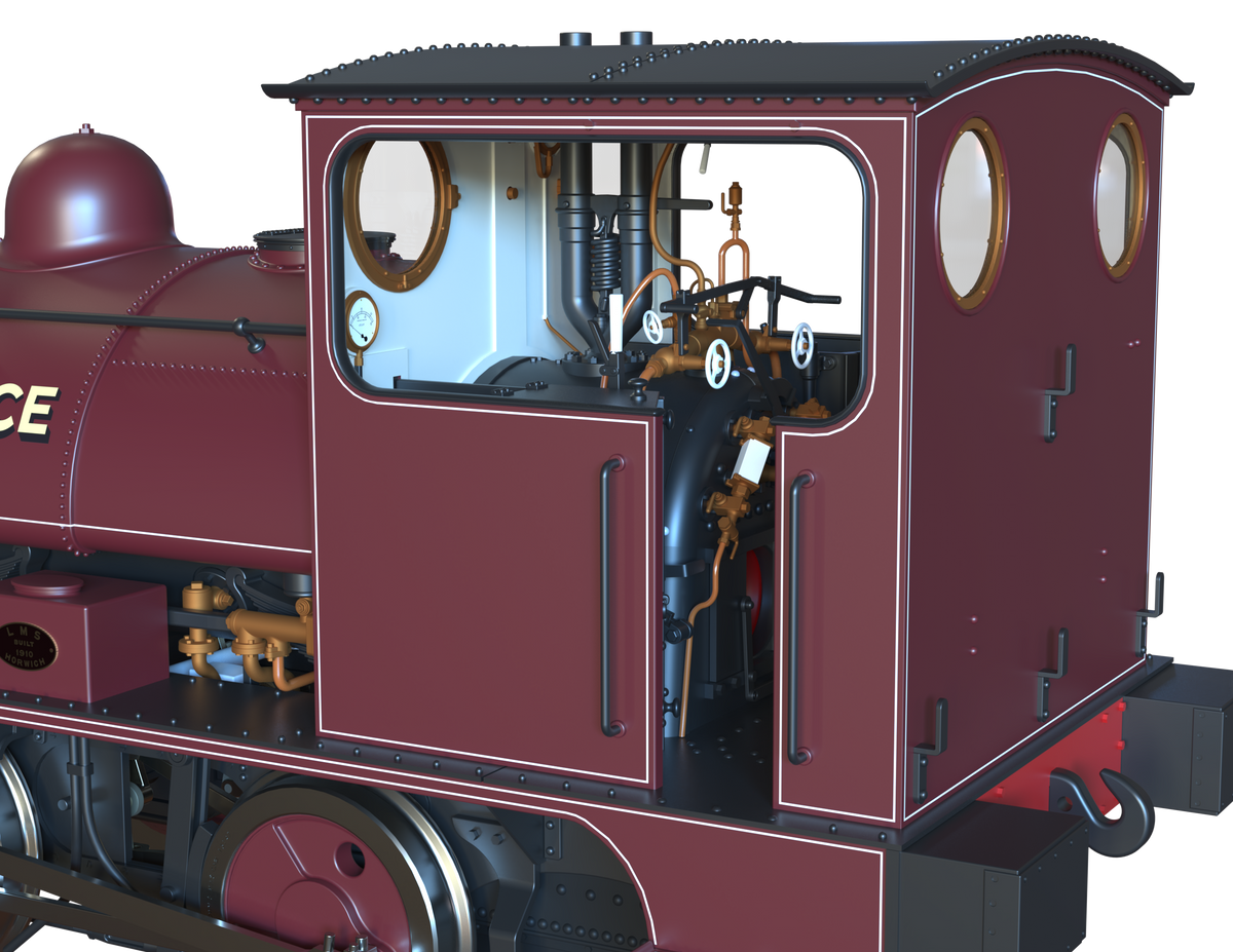 Ellis Clark Trains O Gauge E1044 L&amp;Y Class 21 Pug, United Glass Bottle Manufacturers Ltd, Wine Red, Ex 11243, &#39;Prince&#39; (pre-order)