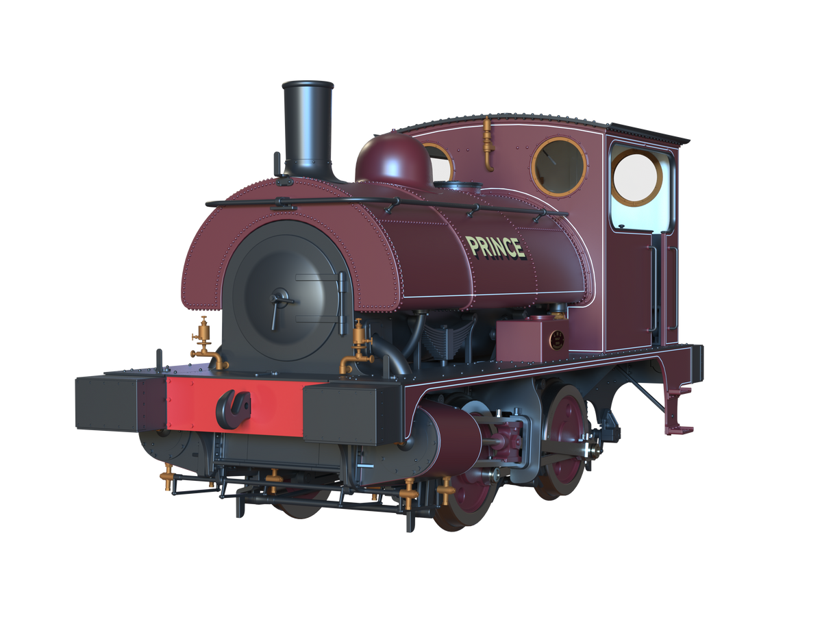 Ellis Clark Trains O Gauge E1044 L&amp;Y Class 21 Pug, United Glass Bottle Manufacturers Ltd, Wine Red, Ex 11243, &#39;Prince&#39; (pre-order)