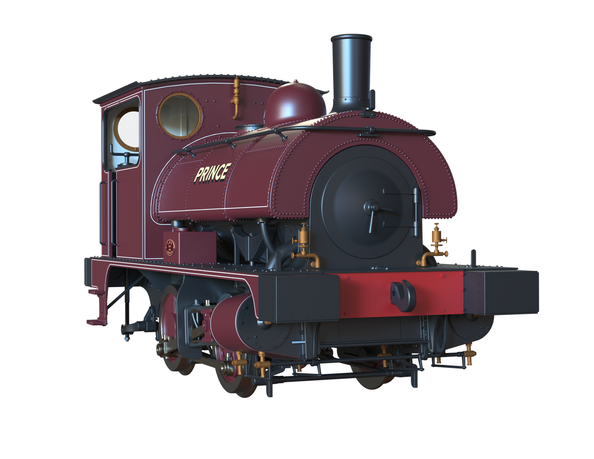 Ellis Clark Trains O Gauge E1044 L&amp;Y Class 21 Pug, United Glass Bottle Manufacturers Ltd, Wine Red, Ex 11243, &#39;Prince&#39; (pre-order)