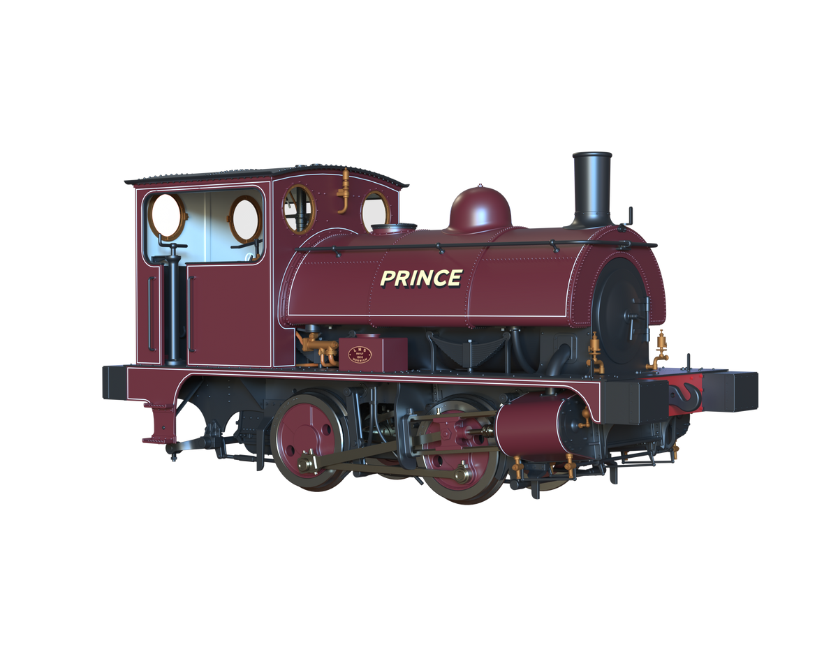 Ellis Clark Trains O Gauge E1044 L&amp;Y Class 21 Pug, United Glass Bottle Manufacturers Ltd, Wine Red, Ex 11243, &#39;Prince&#39; (pre-order)