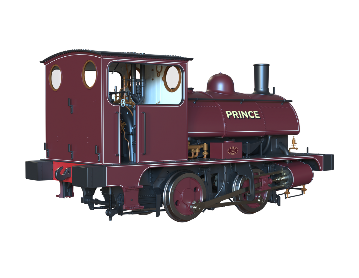 Ellis Clark Trains O Gauge E1044 L&amp;Y Class 21 Pug, United Glass Bottle Manufacturers Ltd, Wine Red, Ex 11243, &#39;Prince&#39; (pre-order)
