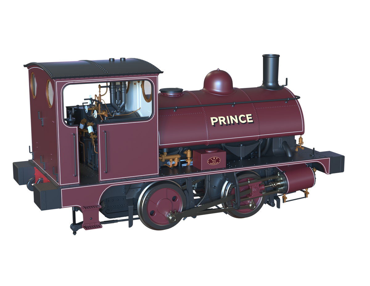 Ellis Clark Trains O Gauge E1044 L&amp;Y Class 21 Pug, United Glass Bottle Manufacturers Ltd, Wine Red, Ex 11243, &#39;Prince&#39; (pre-order)