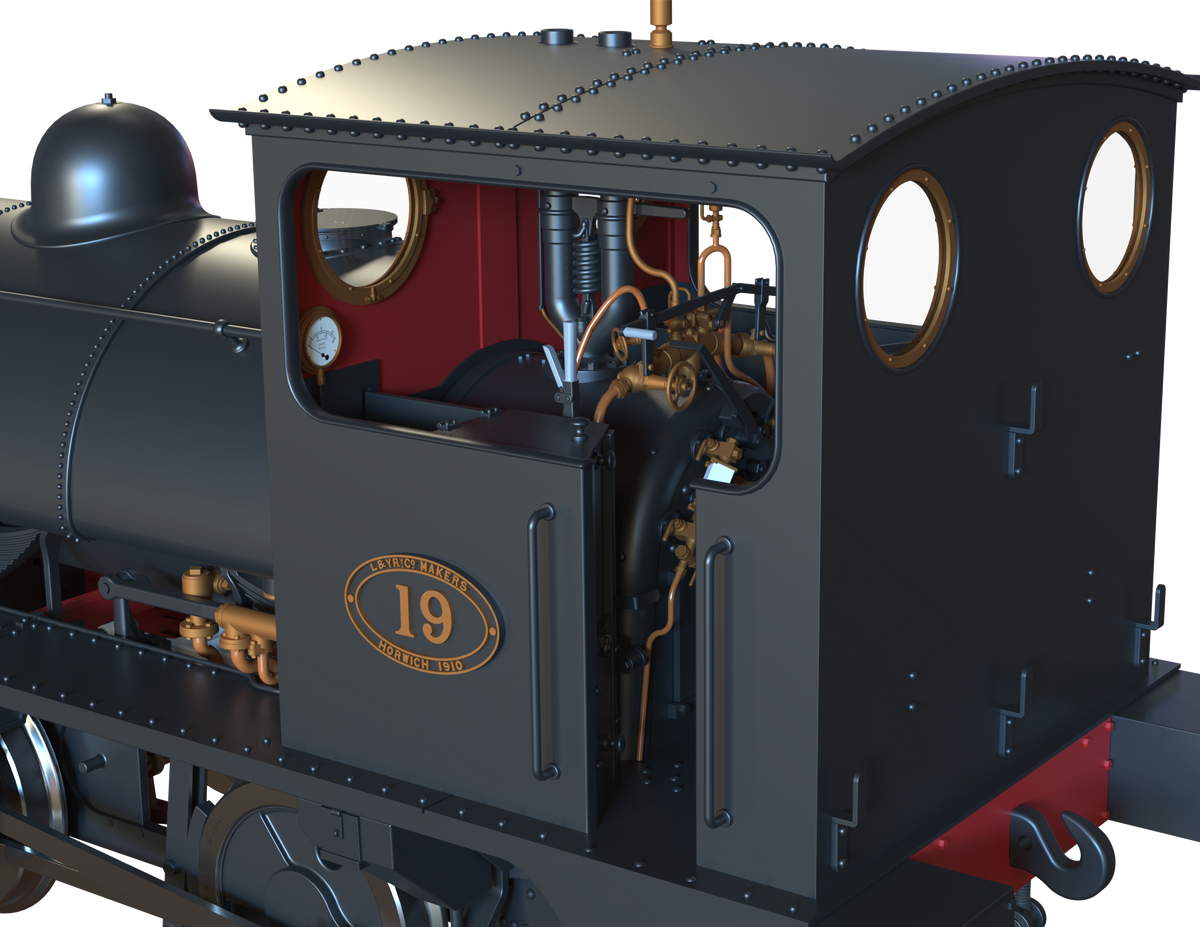 Ellis Clark Trains O Gauge E1048 L&amp;Y Class 21 Pug, L&amp;Y Plain Black &#39;19&#39;, Preserved (pre-order)