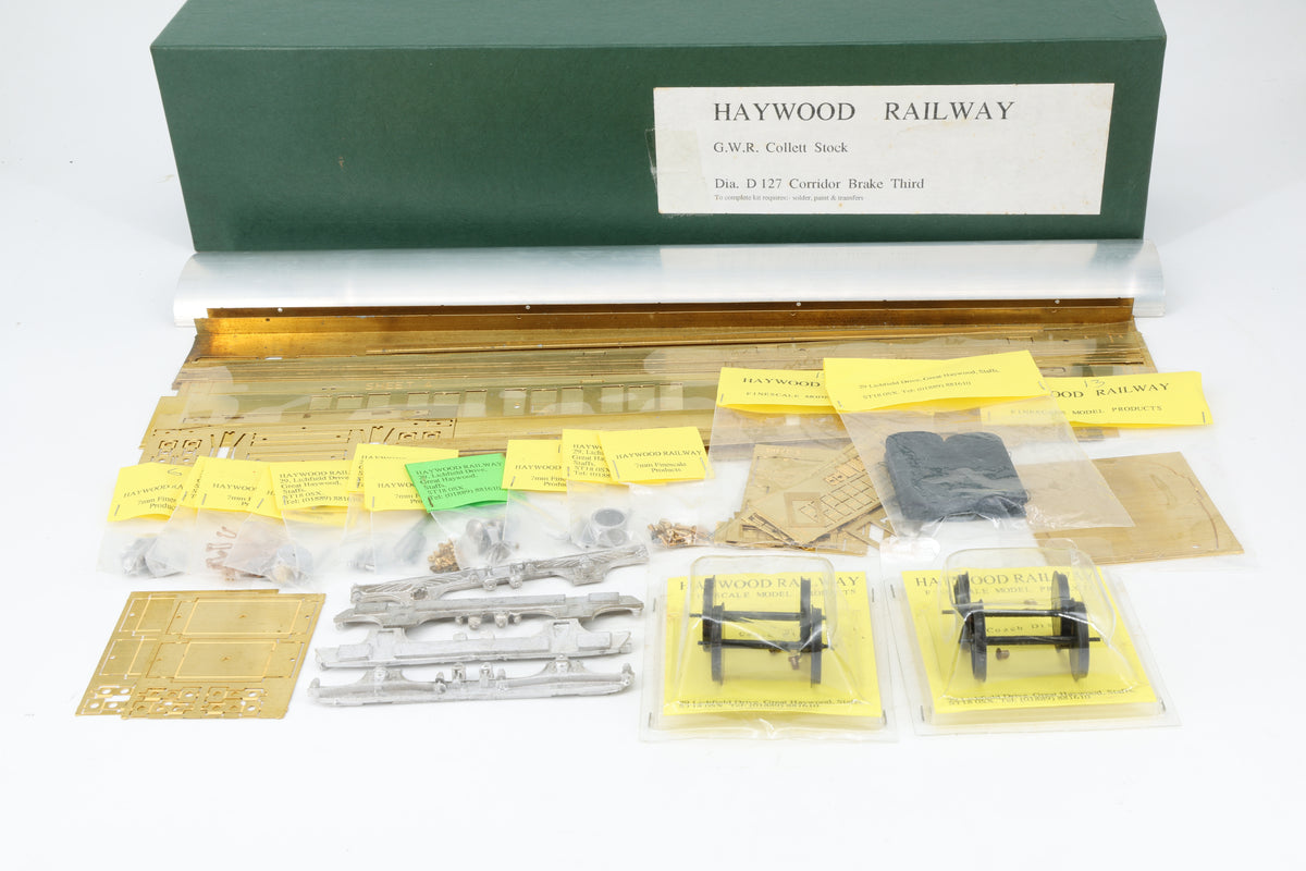 Haywood Railway Finescale O Gauge D127 GWR Collett Stock Corridor Brake Third Kit