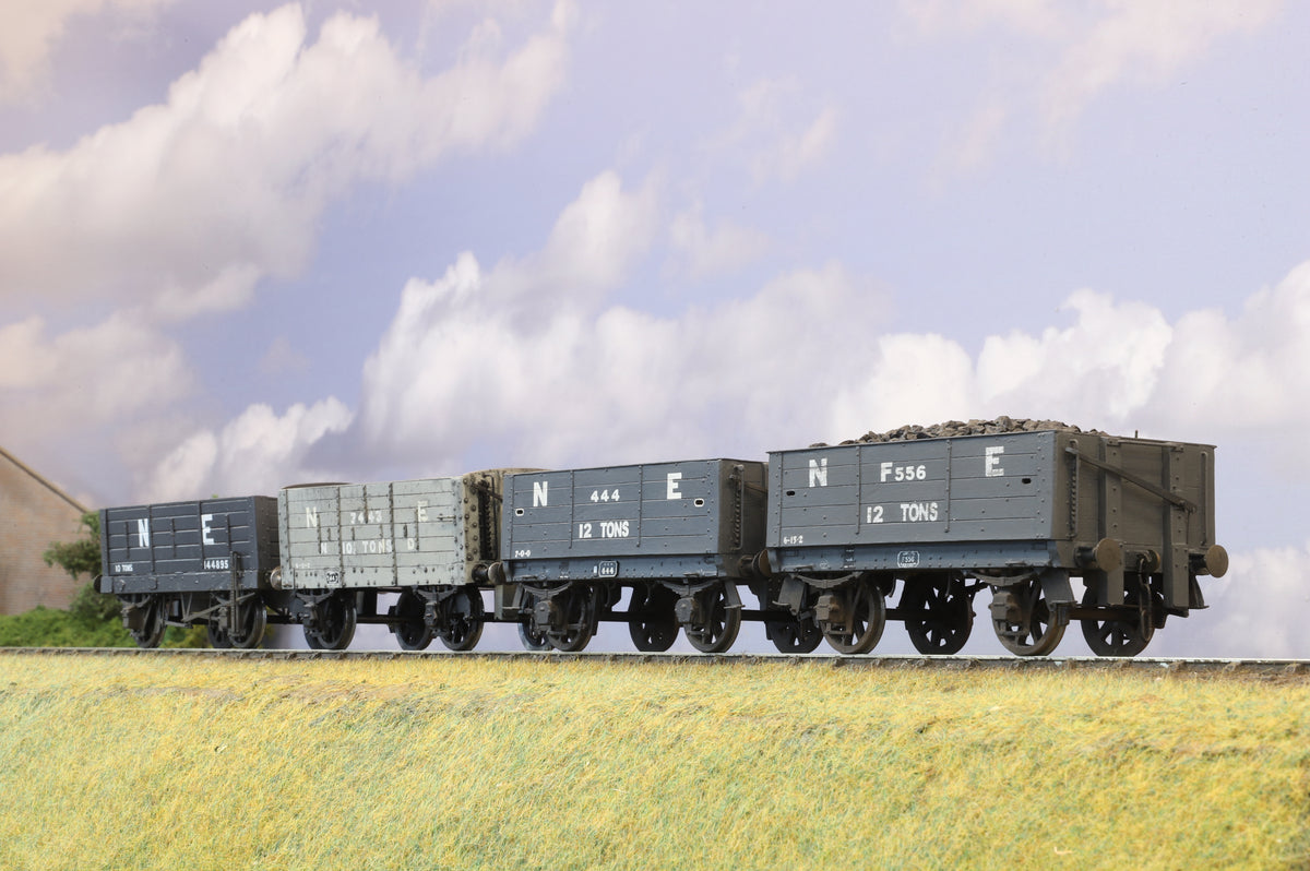 Kit Built Finescale O Gauge Rake of Four North Eastern Open Coal Hoppers