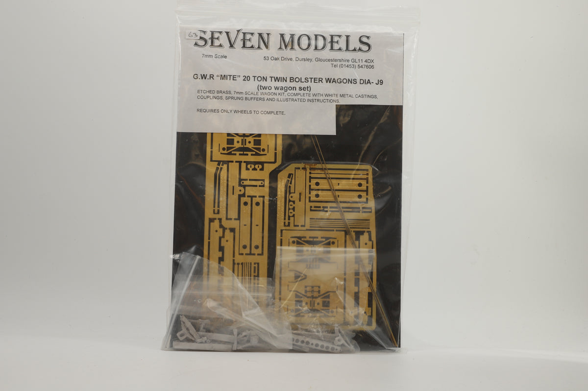 Seven Models Finescale O Gauge GWR 'Mite' (Twin Bolster Wagons) Kit