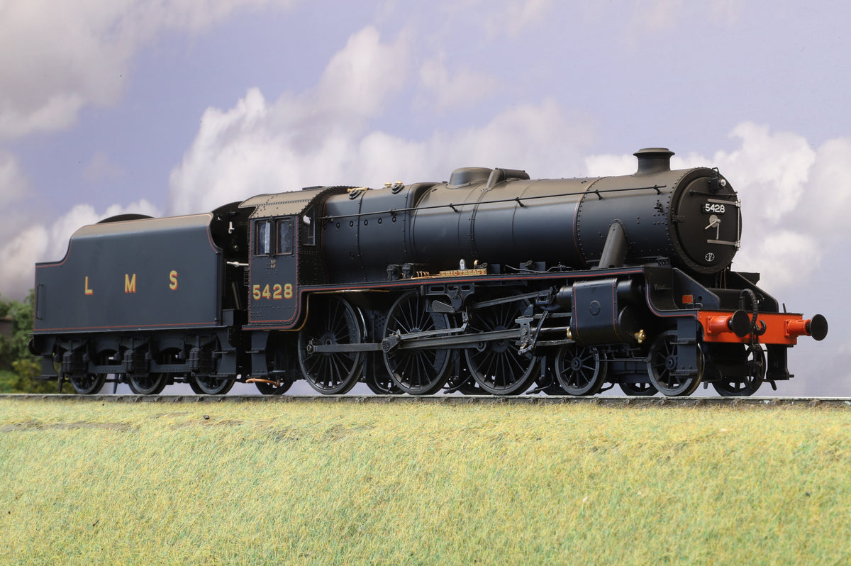 Finescale O Gauge Ellis Clark Trains E1001Z Black 5 No. 5428 'Eric Treacy', Lined LMS (1936) w/ Sans Serif Lettering (Welded Tender)