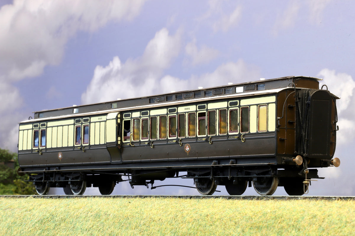 Finescale O Gauge (Kit-Built) GWR Composite Brake Third Clerestory Coach No. 2085