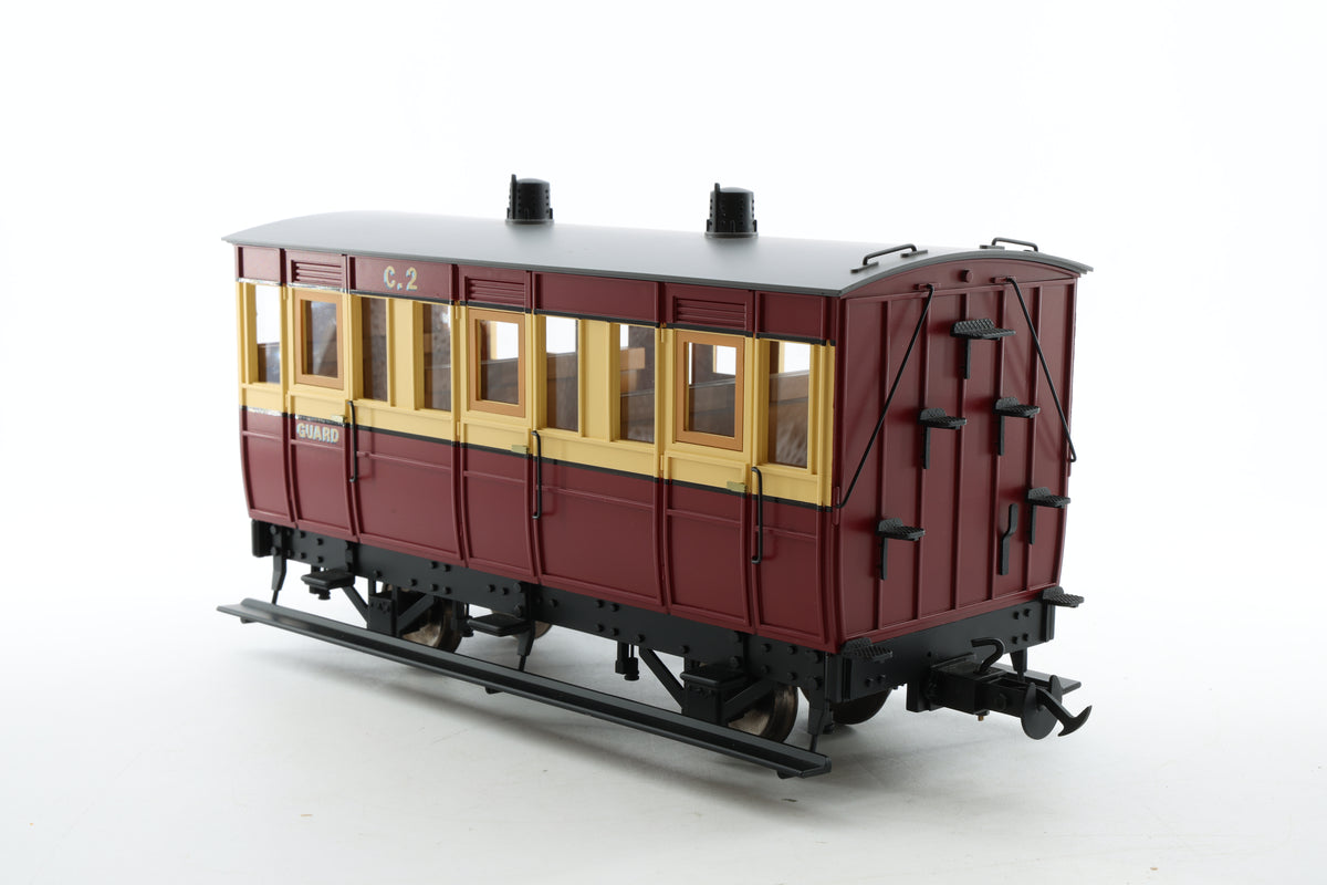 BMS/Accucraft 16mm Scale (45mm Gauge) Isle of Man 4 Wheel Coach 3rd/Guard R19-11 #C2