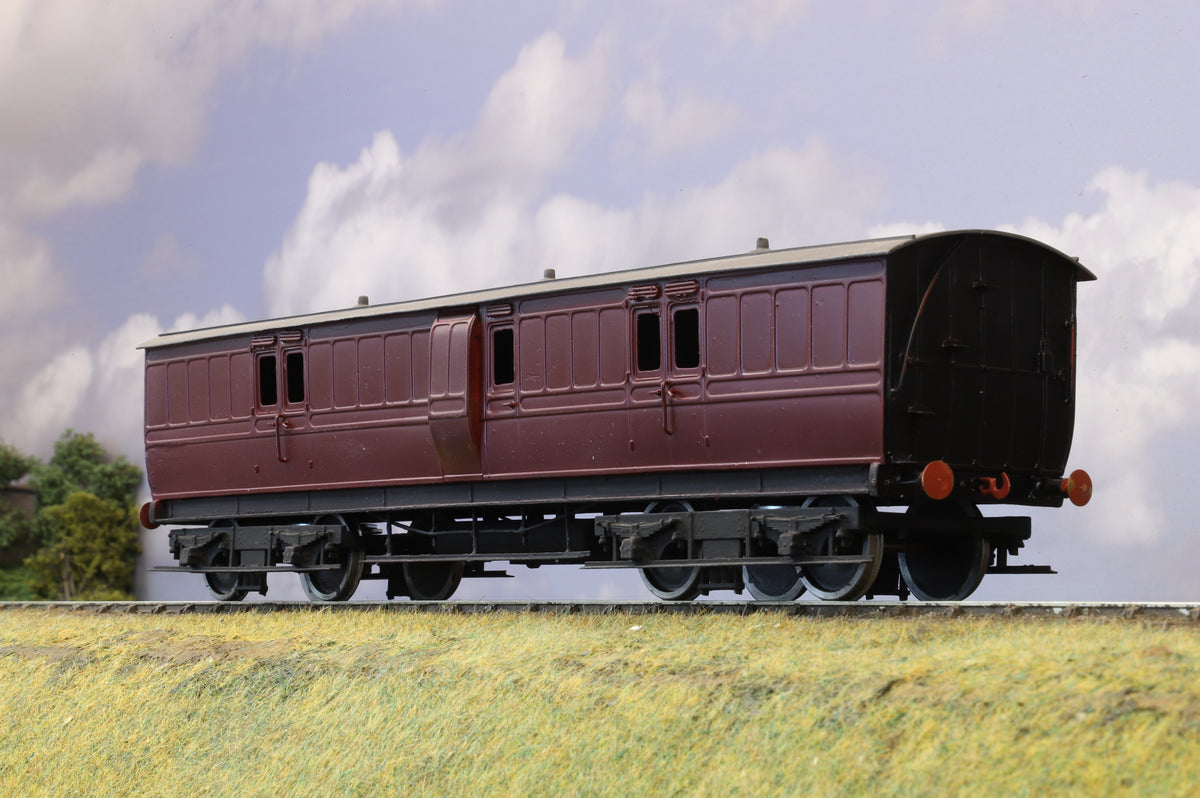WORKSHOP Kit-built Finescale O Gauge GWR 'Ocean Mails' Full Brake, GWR Maroon/Undecorated Undercoat