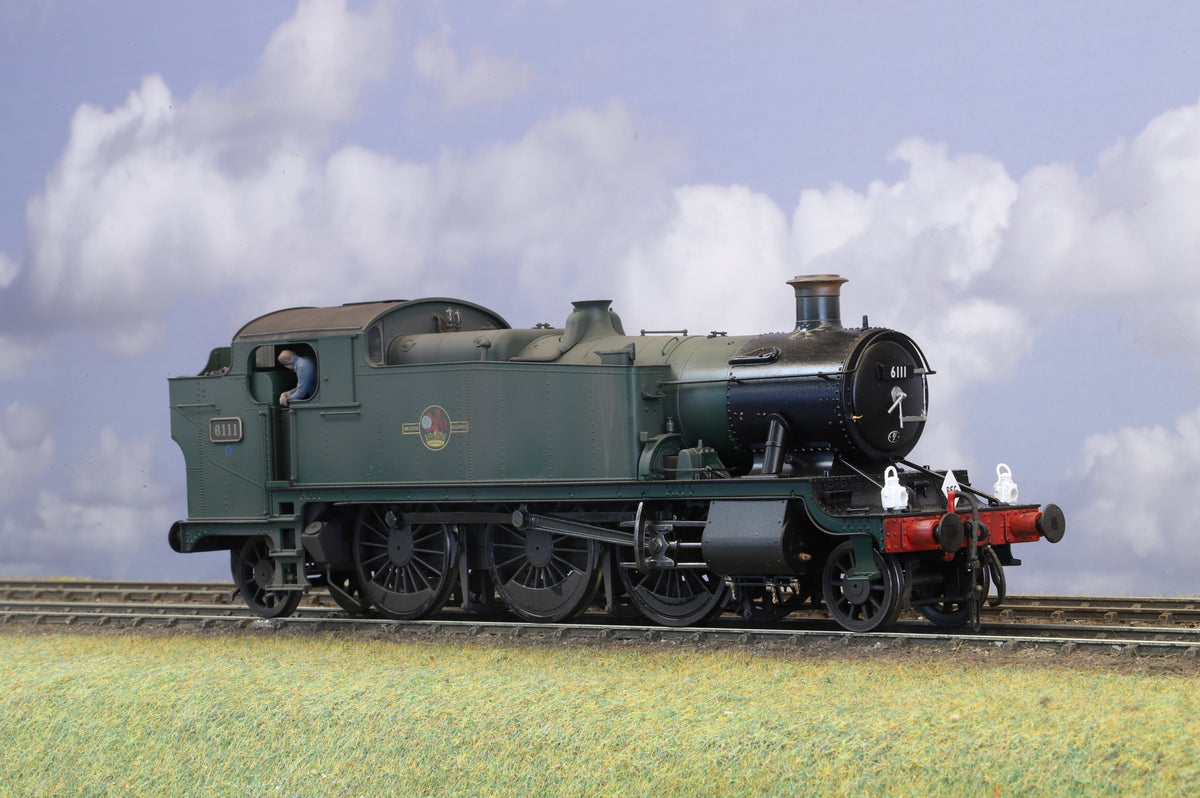 Heljan Finescale O Gauge GWR 'Large Prairie' No. 6111 BR Lined Green Pro-Weathered