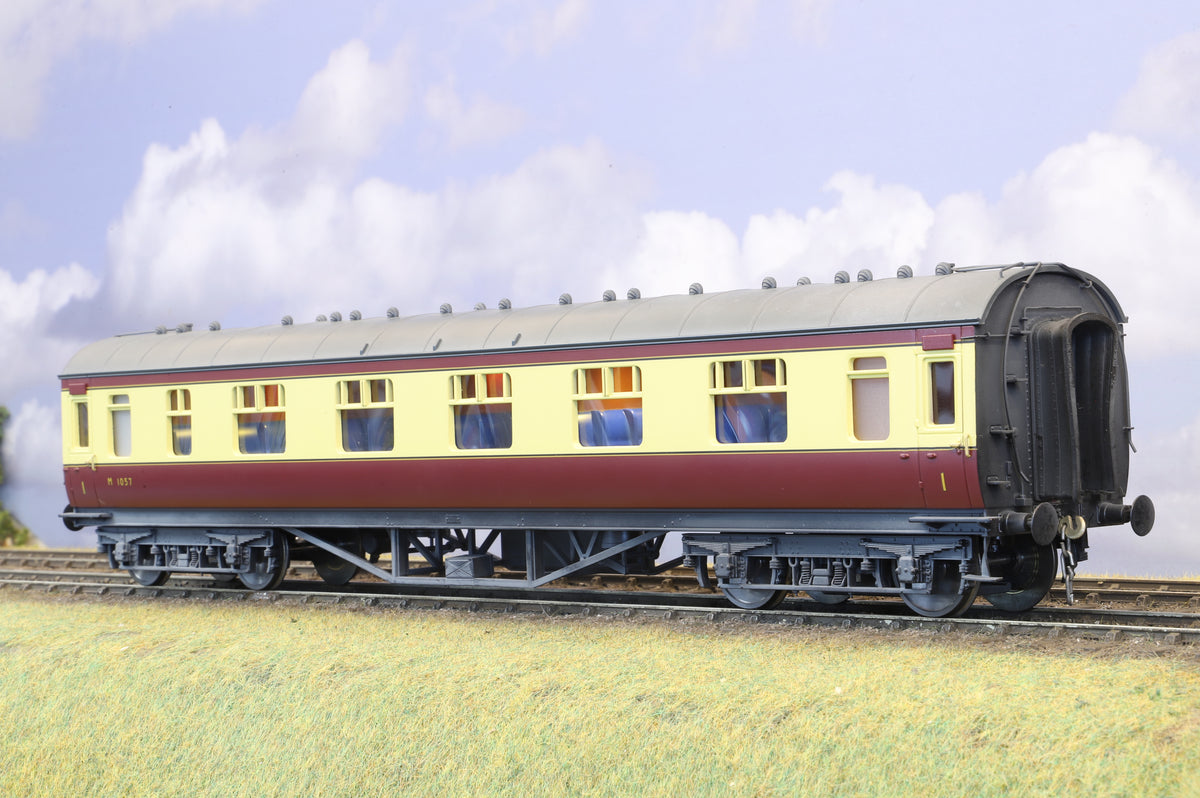 MTH Finescale O Gauge ex-LMS Stanier Open First No. M1057 BR Crimson and Cream Weathered