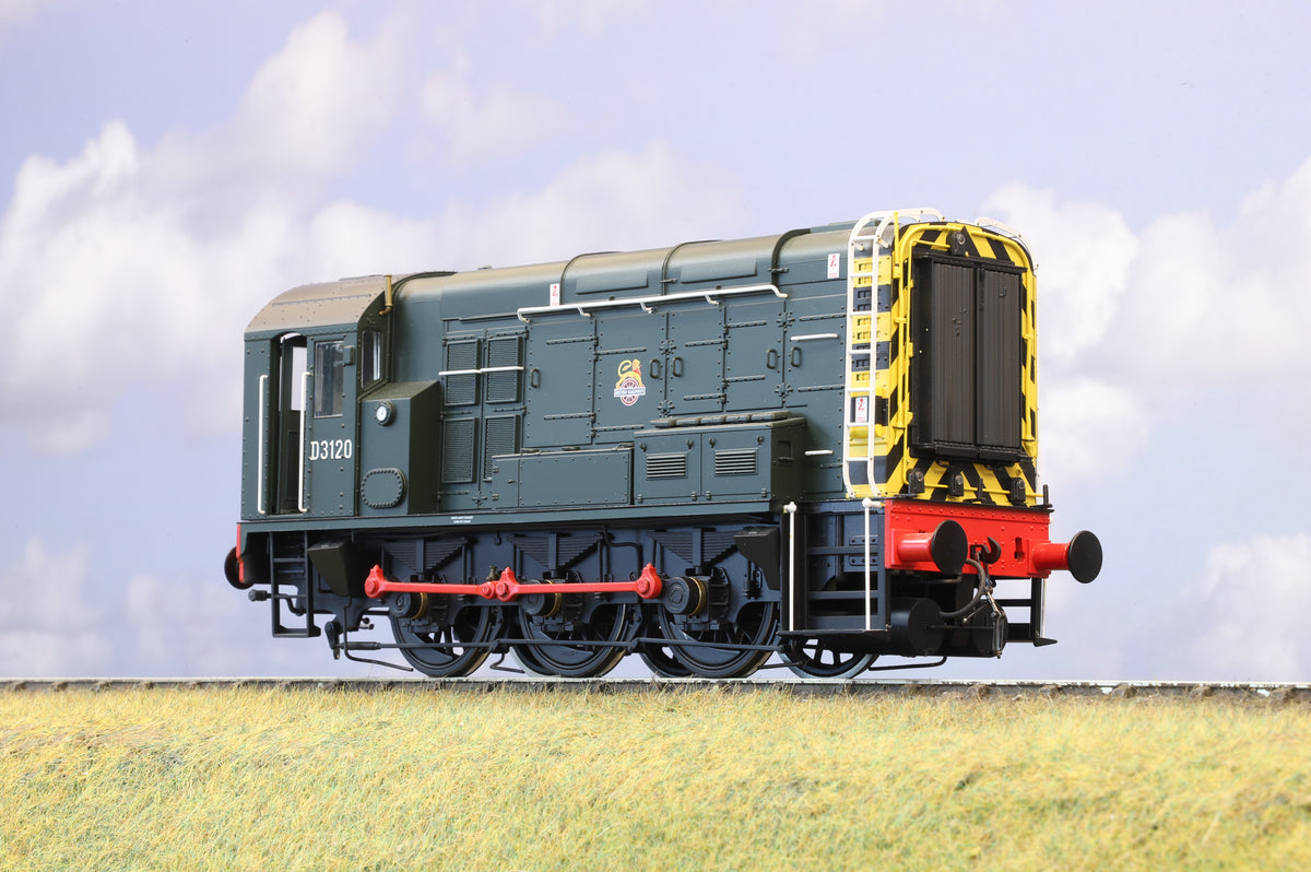 Dapol Finescale O Gauge Class 08 Shunter BR Green with Wasp Stripes No.D3120