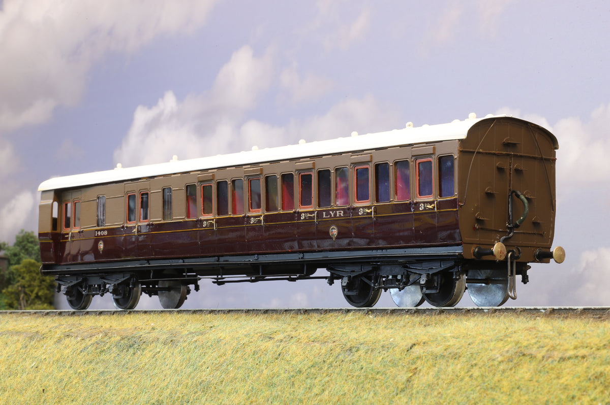 Kit-built Finescale O Gauge L&amp;YR Dia. 94 5 Compartment Brake 3rd No. 1408