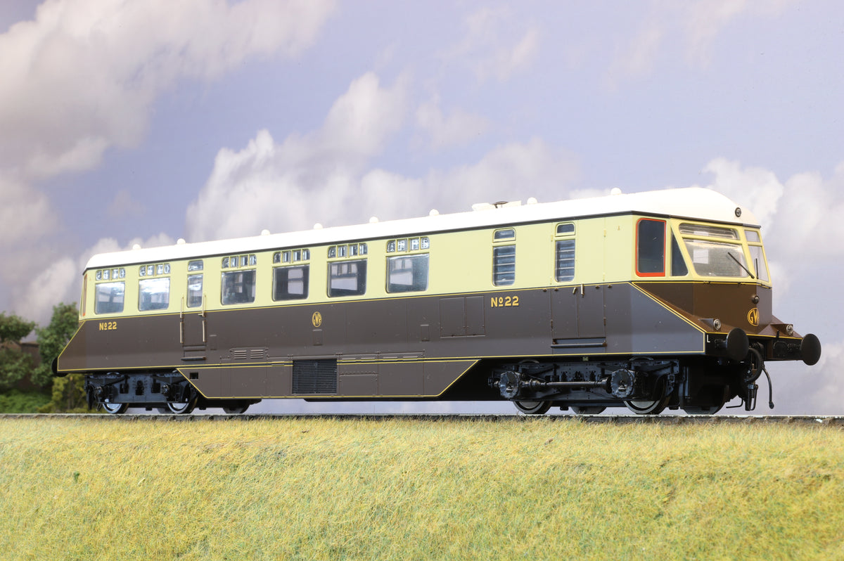 Heljan Finescale O Gauge GWR AEC Railcar No. 22 Chocolate &amp; Cream