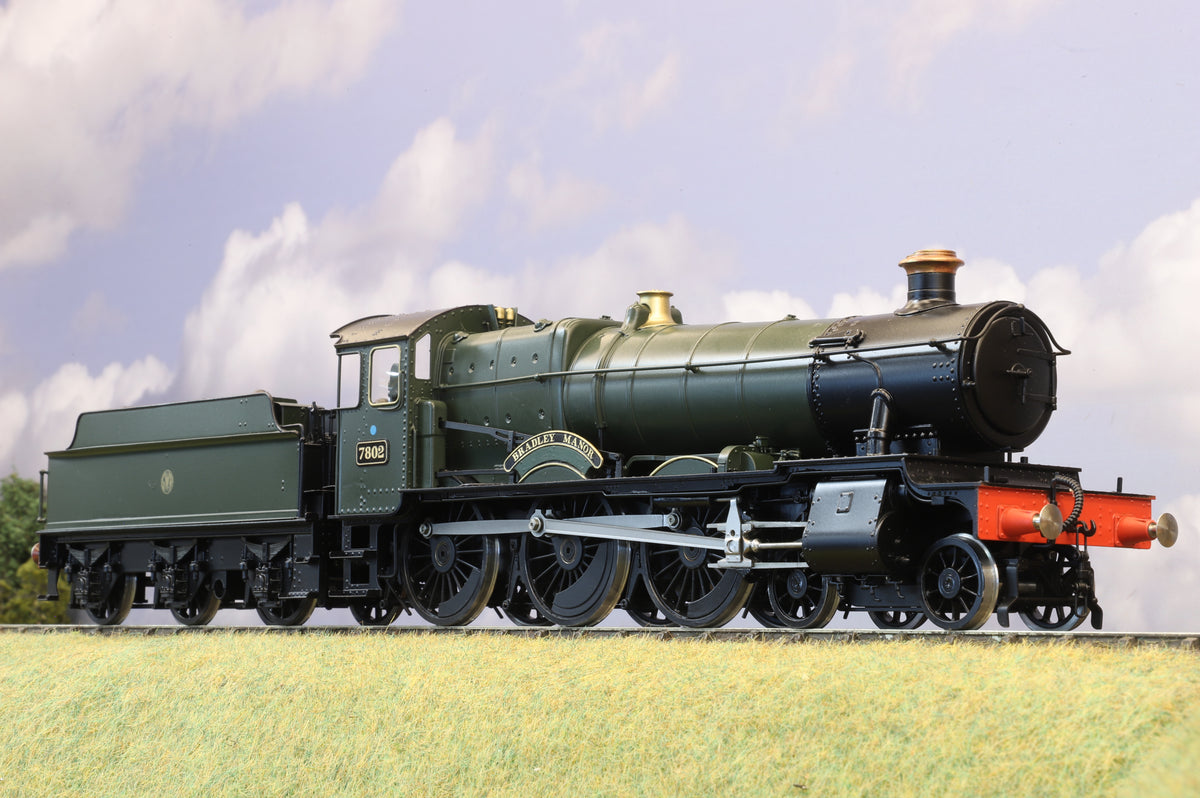Sancheng Finescale O Gauge GWR 'Manor' No. 7802 'Bradley Manor' Shirtbutton Green DCC Sound & Smoke