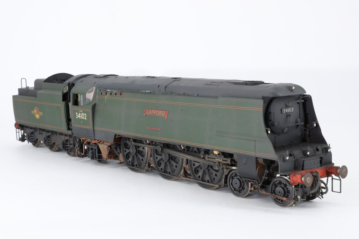 Finescale O Gauge (Kit-Built) ex-SR West Country No. 34102 'Lapford' BR Green Pro-Weathered