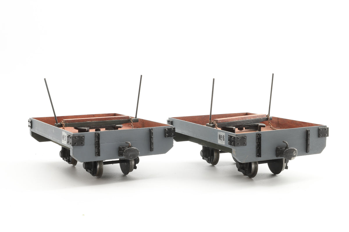 Kit-Built 16mm (32mm Gauge) Pair of Match Truck Wagons