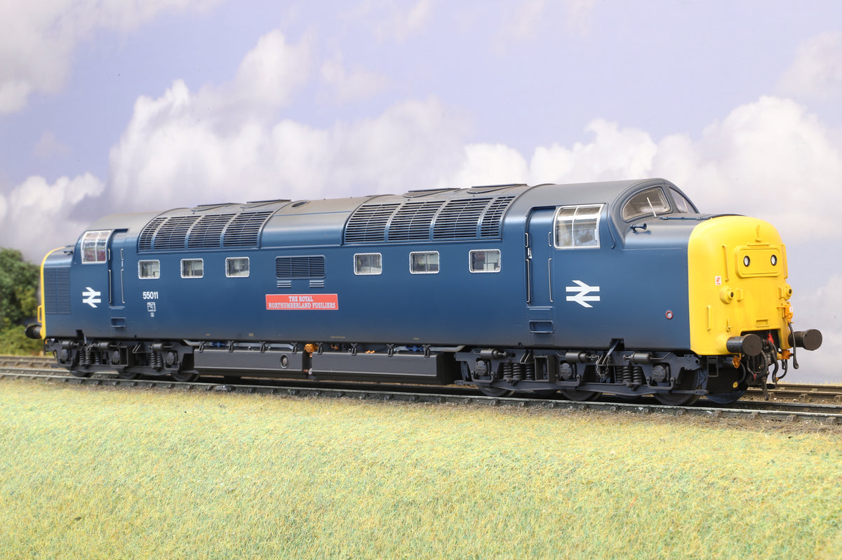 Heljan Finescale O Gauge Class 55 'Deltic' No. 55011 'Northumberland Fusiliers' BR Blue Weathered