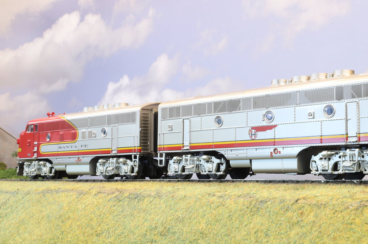 WORKSHOP MTH O Scale F3 ABA Diesel Engine Set Santa Fe Red/Silver (3-Rail) Sound Fitted