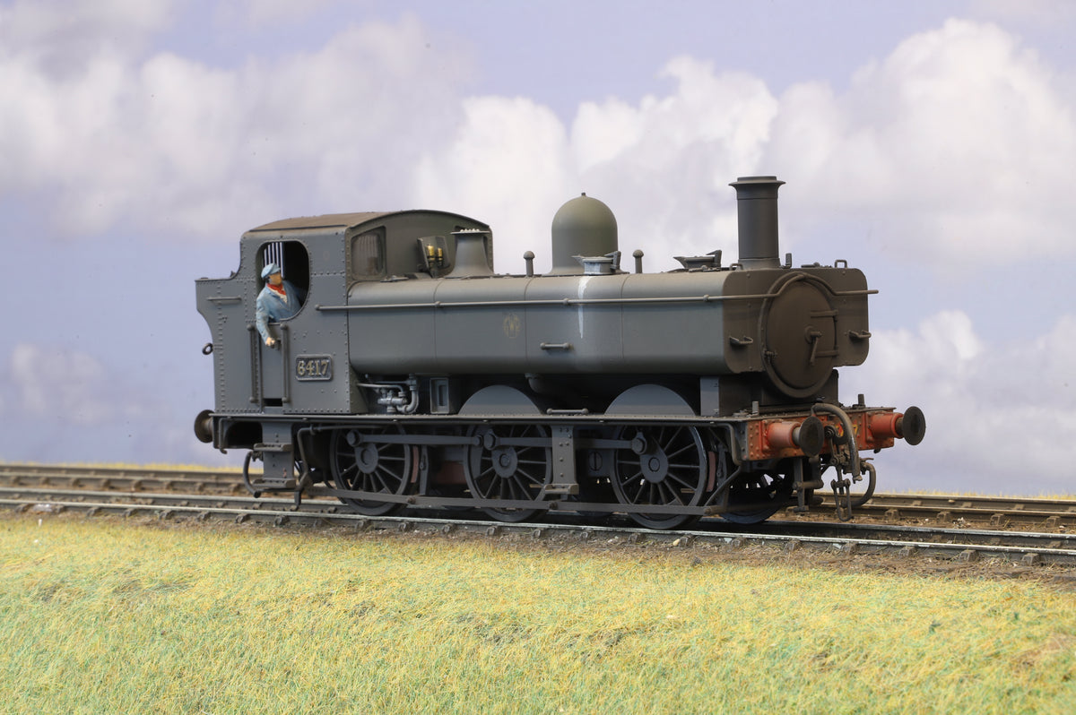 Dapol Finescale O Gauge Class 64xx Pannier No. 6417 GWR Shirtbutton Green, Pro-Weathered