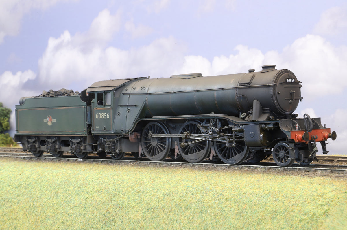 Finescale O Gauge Gresley V2 No. 60856 BR Green Late Crest Pro-Weathered