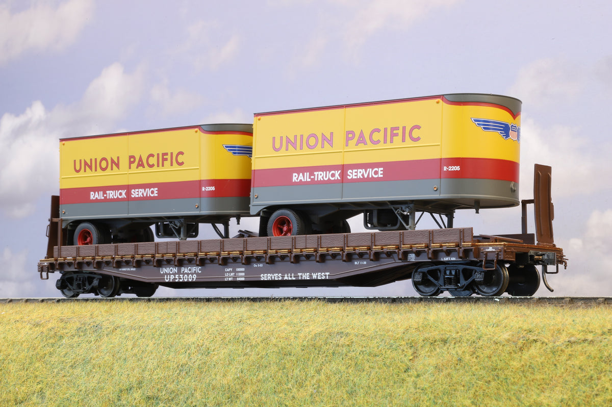 Lionel O 6-27536 Union Pacific PS-4 Flatcar W/Trailers &#39;53009&#39;