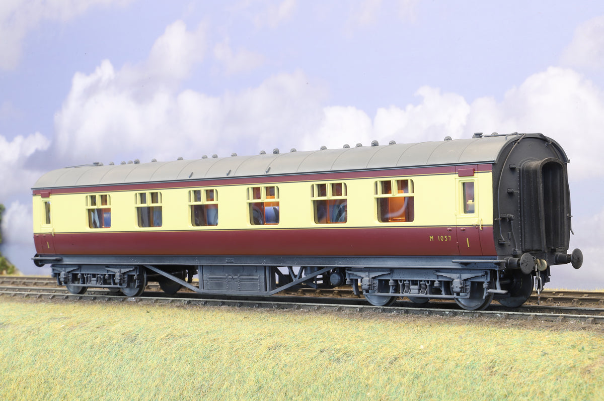MTH Finescale O Gauge ex-LMS Stanier Open First No. M1057 BR Crimson and Cream Weathered