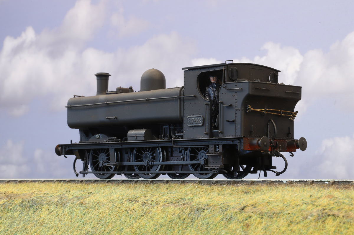 Dapol Finescale O Gauge Class 57xx Pannier No.8742 BR Black (Late Crest) Weathered