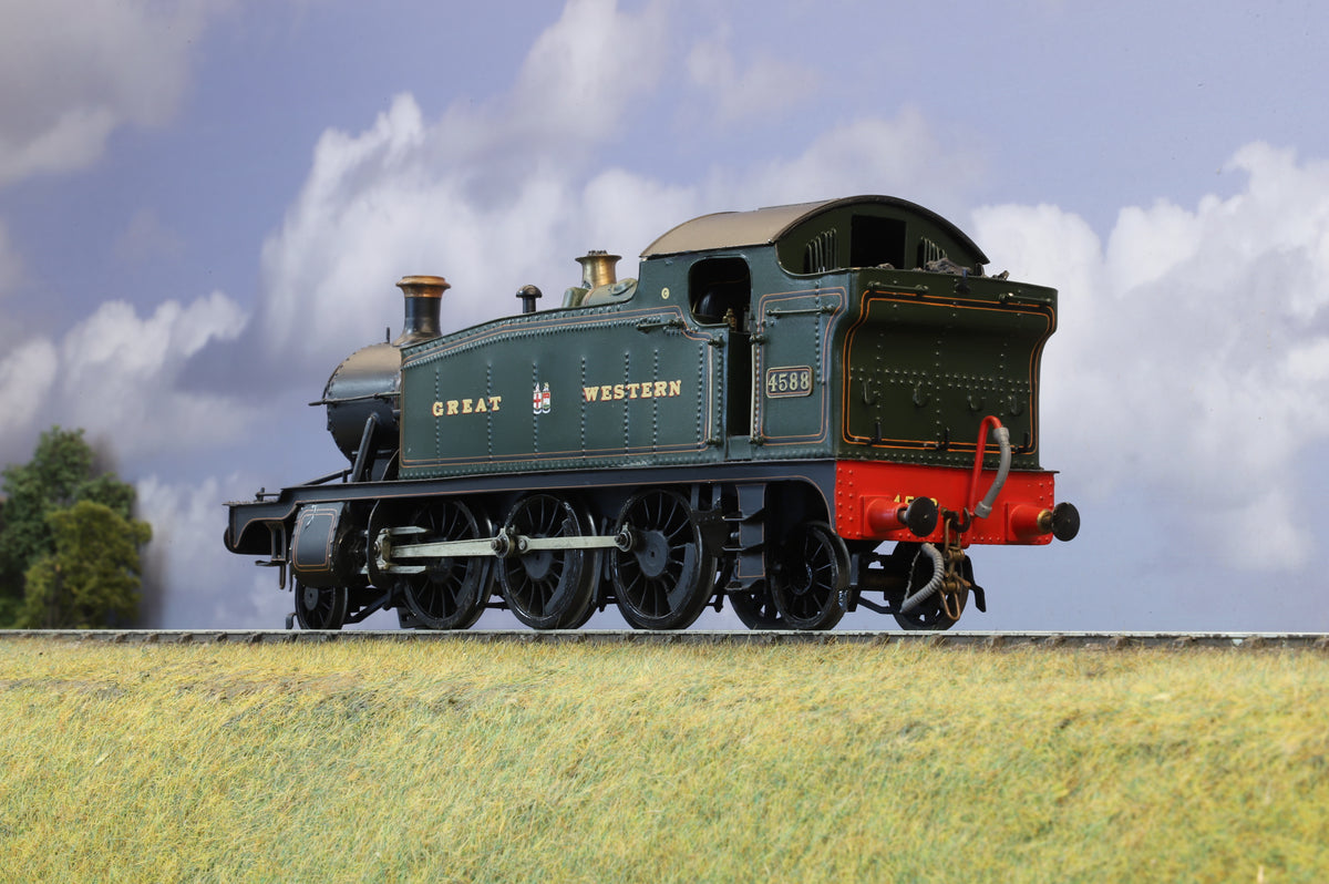Finescale O Gauge GWR 4575 Class 2-6-2 Tank No.4588, GWR Lined Green