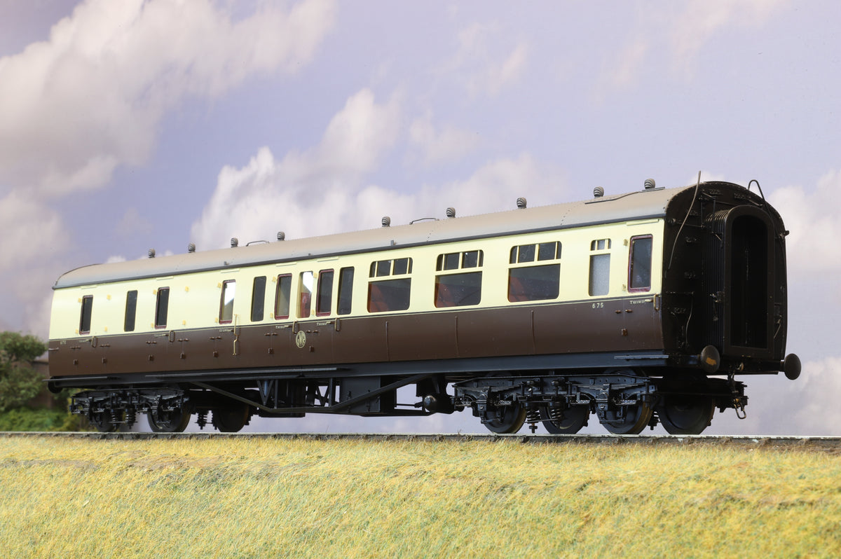 Sancheng/Tower Models Finescale O Gauge GWR Collett &#39;Sunshine Stock&#39; 60ft Dia.D127 3rd Brake Coach