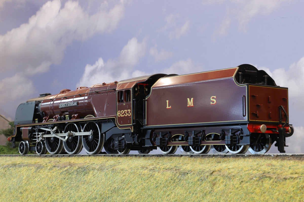 Ace Trains Coarse Scale O Gauge Princess Coronation 'Duchess of Sutherland' No.6233 LMS Maroon 2/3 Rail Operation