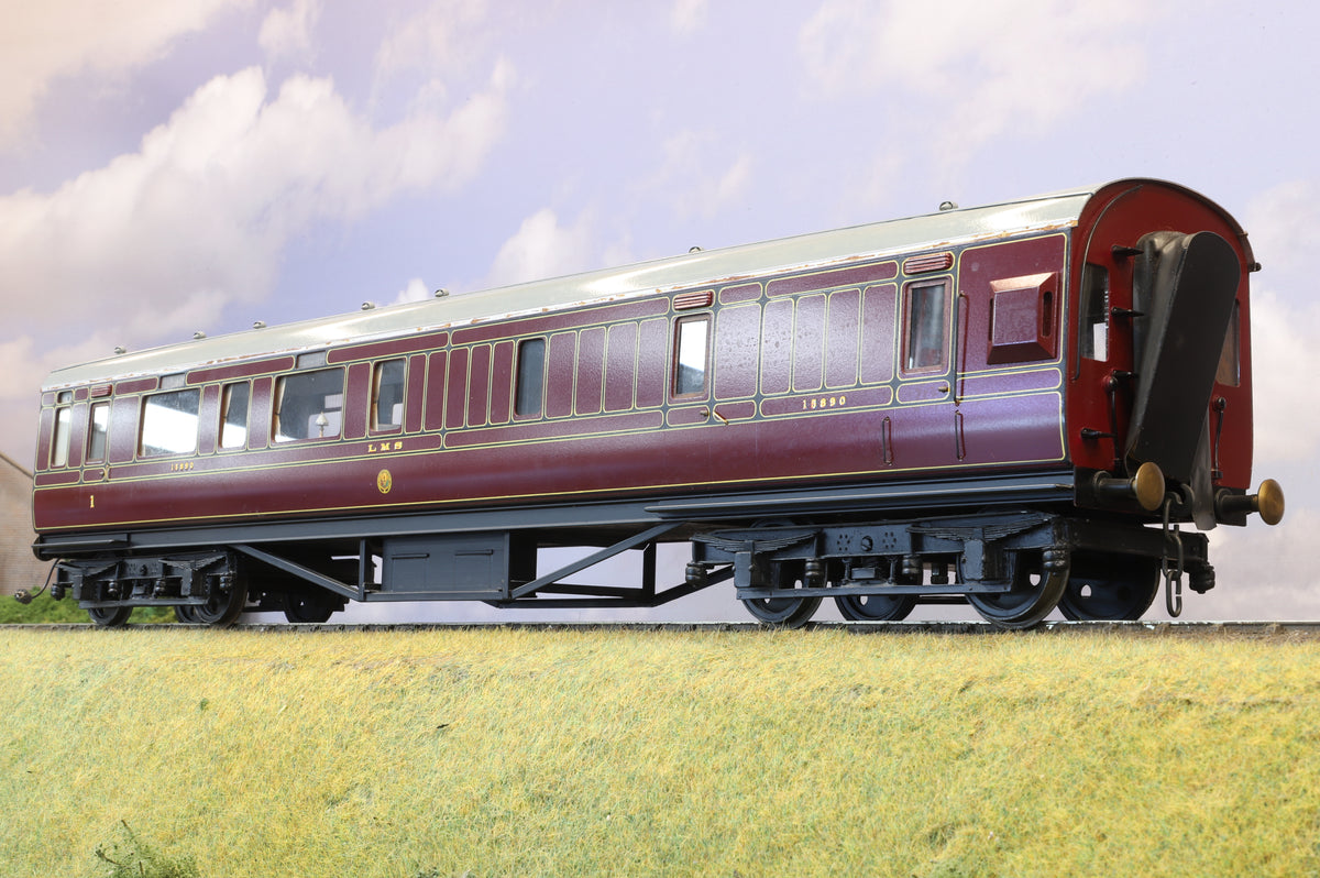 Gauge 1 (10mm) Kit-Built LMS First Class Brake/Saloon Coach No. 15890