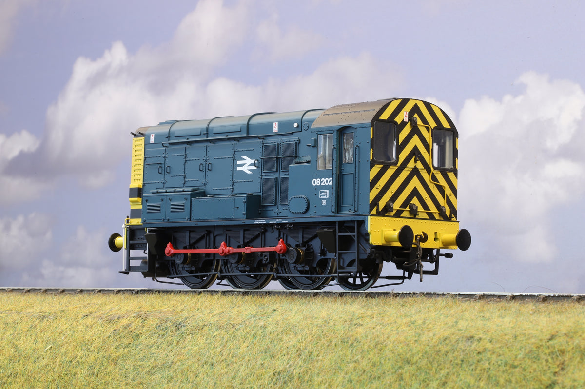 Dapol Finescale O Gauge Class 08 Shunter BR Blue (Wasp Stripes) No.08202