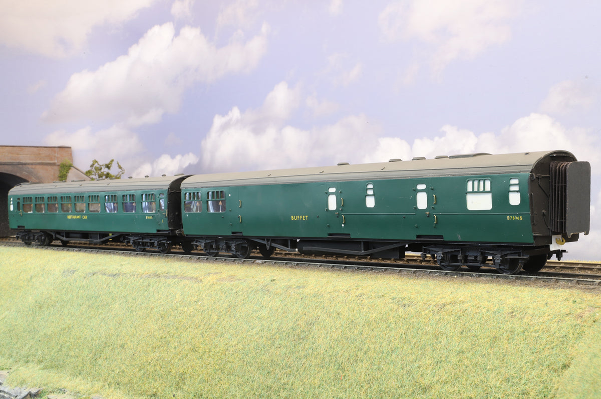 WORKSHOP Finescale O Gauge (Kit/Scratch-Built) Pair of ex-SR Bullied Restaurant/Buffet Cars, BR Malachite Green