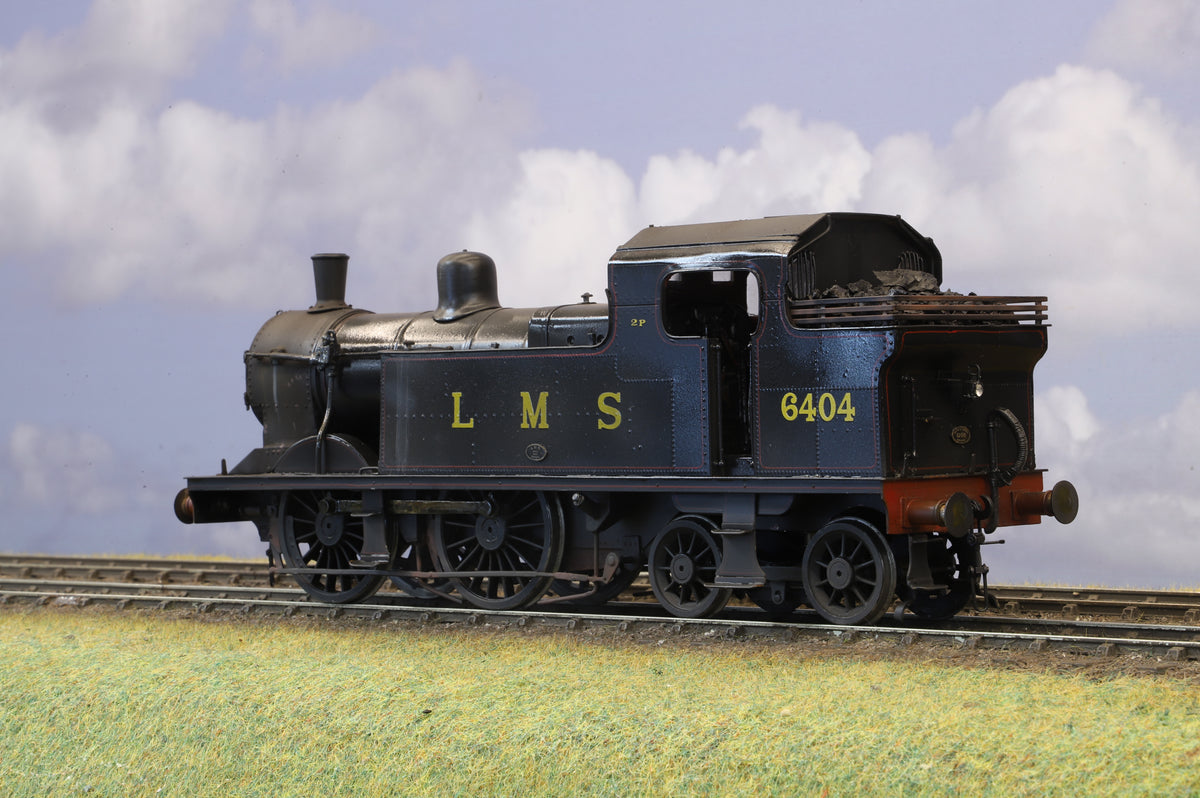 Finescale O Gauge (Kit-Built) LMS Stanier Class 2P No. 6404 LMS Black, Pro Weathered