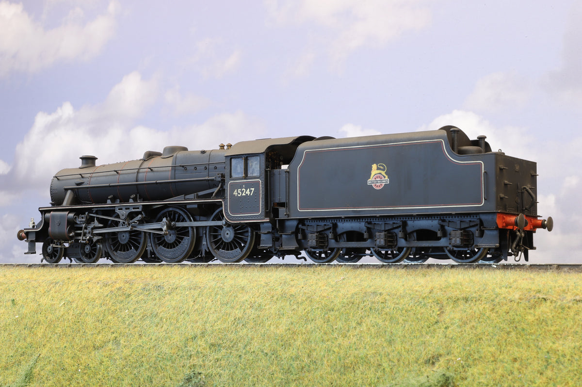 Kit Built Finescale O Gauge LMS Black Five 4-6-0 BR Black E/C &#39;45247&#39;, Weathered