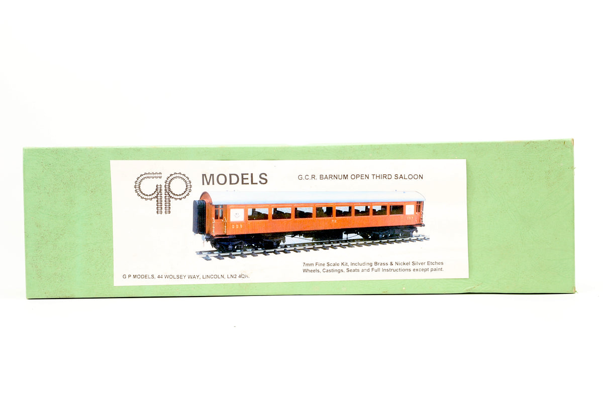 GP Models Finescale O Gauge Great Central Railway Barnum Third Open Saloon Coach Kit